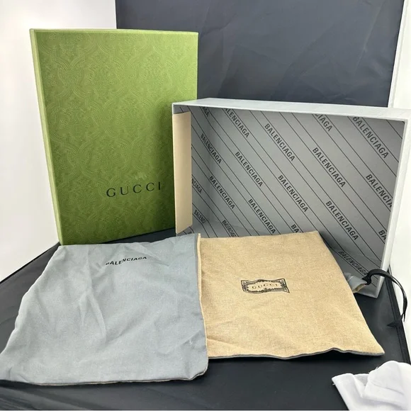 RARE! Sale! Gucci x Balenciaga Leather Heels NEW IN BOX WITH SHOE BAGS - Picture 2 of 12